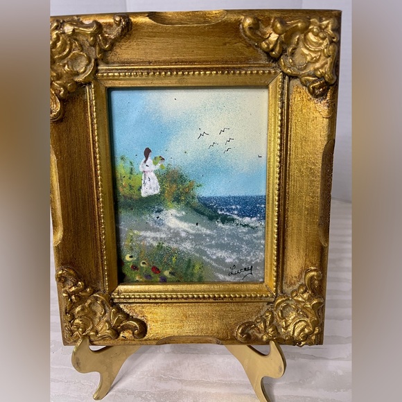 Vintage Enamel Painting by Jean Lucey - Picture 2 of 8